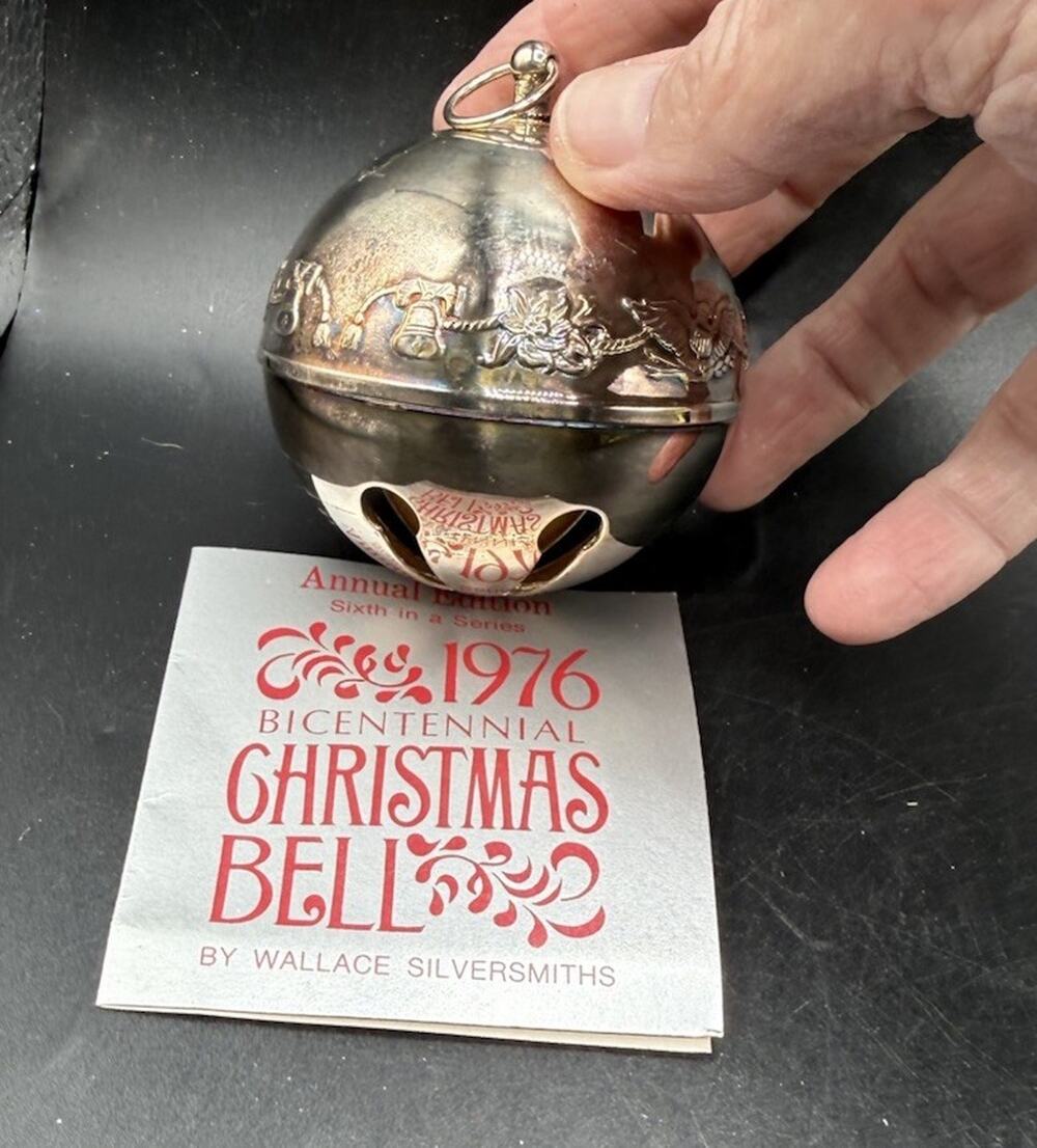 1776 - 1976 Wallace Silversmith 6th Series Sleigh Bell Christmas Ornament LO31